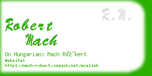 robert mach business card